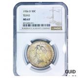 1936-D Texas Half Dollar NGC MS67