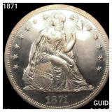 1871 Seated Liberty Dollar GEM PROOF