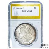 1884-CC Morgan Silver Dollar PGA MS64