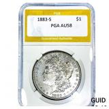 1883-S Morgan Silver Dollar PGA AU58