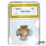 1923-S Buffalo Nickel PGA AU50