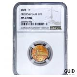 2009 Lincoln Cent NGC MS67 RD Professional Life