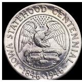 1946 Silver Iowa Centennial Half Dollar GEM BU