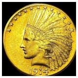 1914 Indian Head $10 Eagle Gold Coin UNCIRCULATED