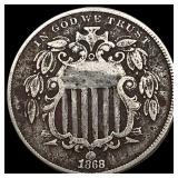 1868 Shield Nickel LIGHTLY CIRCULATED