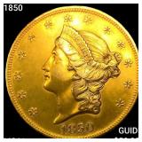 1850 $20 Gold Double Eagle UNCIRCULATED