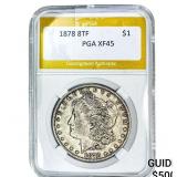 1878 8TF Morgan Silver Dollar PGA XF45
