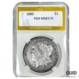 1889 Morgan Silver Dollar PGA MS63 PL