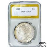 1884 Morgan Silver Dollar PGA MS64
