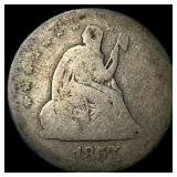 1857-O Silver Seated Liberty Half Dollar NICELY CI