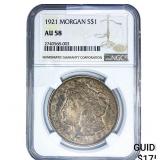 1921 Morgan Silver Dollar NGC AU58