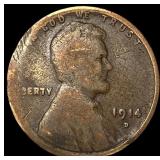 1914-D Lincoln Wheat Cent LIGHTLY CIRCULATED