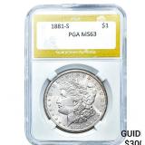 1881-S Morgan Silver Dollar PGA MS63