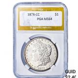 1878-CC Morgan Silver Dollar PGA MS64
