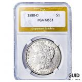 1880-O Morgan Silver Dollar PGA MS63