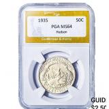 1935 Hudson Half Dollar PGA MS64
