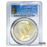 1925-S Silver Peace Dollar PCGS MS62