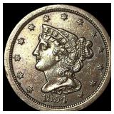1854 Braided Hair Half Cent UNCIRCULATED