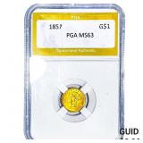 1857 Rare Gold Dollar PGA MS63