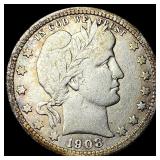 1908-O Silver Barber Quarter LIGHTLY CIRCULATED