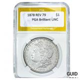 1878 Rev 79 Morgan Silver Dollar PGA BU