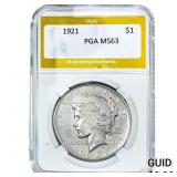 1921 Silver Peace Dollar PGA MS63