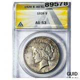 1926 Silver Peace Dollar ANACS AU53