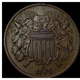 1865 Bronze Two-Cent Piece CLOSELY UNCIRCULATED