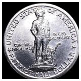 1925 Silver Lexington-Concord Half Dollar GEM BU