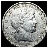 1908-O Silver Barber Half Dollar CHOICE AU