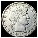 1915 Barber Quarter CHOICE AU