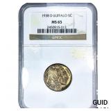 1938-D Buffalo Nickel NGC MS65