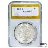 1878-S Morgan Silver Dollar PGA MS63