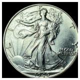 1946 Silver Walking Liberty Half Dollar GEM  BU