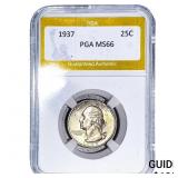 1937 Washington Silver Quarter PGA MS66