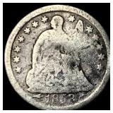 1853 Arrows Seated Liberty Dime NICELY CIRCULATED