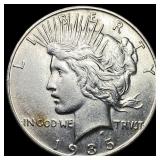 1935-S Silver Peace Dollar CHOICE BU