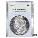 1897 Morgan Silver Dollar PCS MS65 DMPL