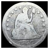 1850-O Silver Seated Liberty Quarter NICELY CIRCUL