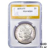 1878 8TF Morgan Silver Dollar PGA MS64