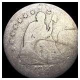 1850-S Silver Seated Liberty Quarter NICELY CIRCUL