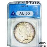 1927-S Silver Peace Dollar ANACS AU50