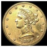 1897 Liberty Head Eagle $10 Gold CHOICE BU