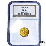 1900 $2.50 Gold Quarter Eagle NGC MS63