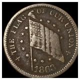 1863 Civil War Token "The Flag of Our Union" NEA