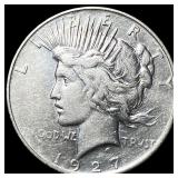 1927 Silver Peace Dollar NEARLY UNCIRCULATED