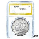 1892-O Morgan Silver Dollar PGA MS65