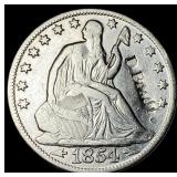 1854 Arrows Seated Liberty Half Dollar CLOSELY UNC