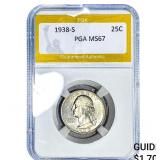 1938-S Washington Silver Quarter PGA MS67