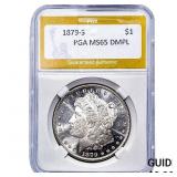 1879-S Morgan Silver Dollar PGA MS65 DMPL